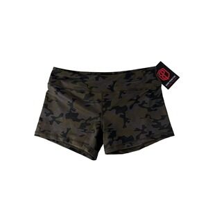 Born Primitive Shorts Womens XXL‎ New Heights Booty Camo Athletic Green NWT